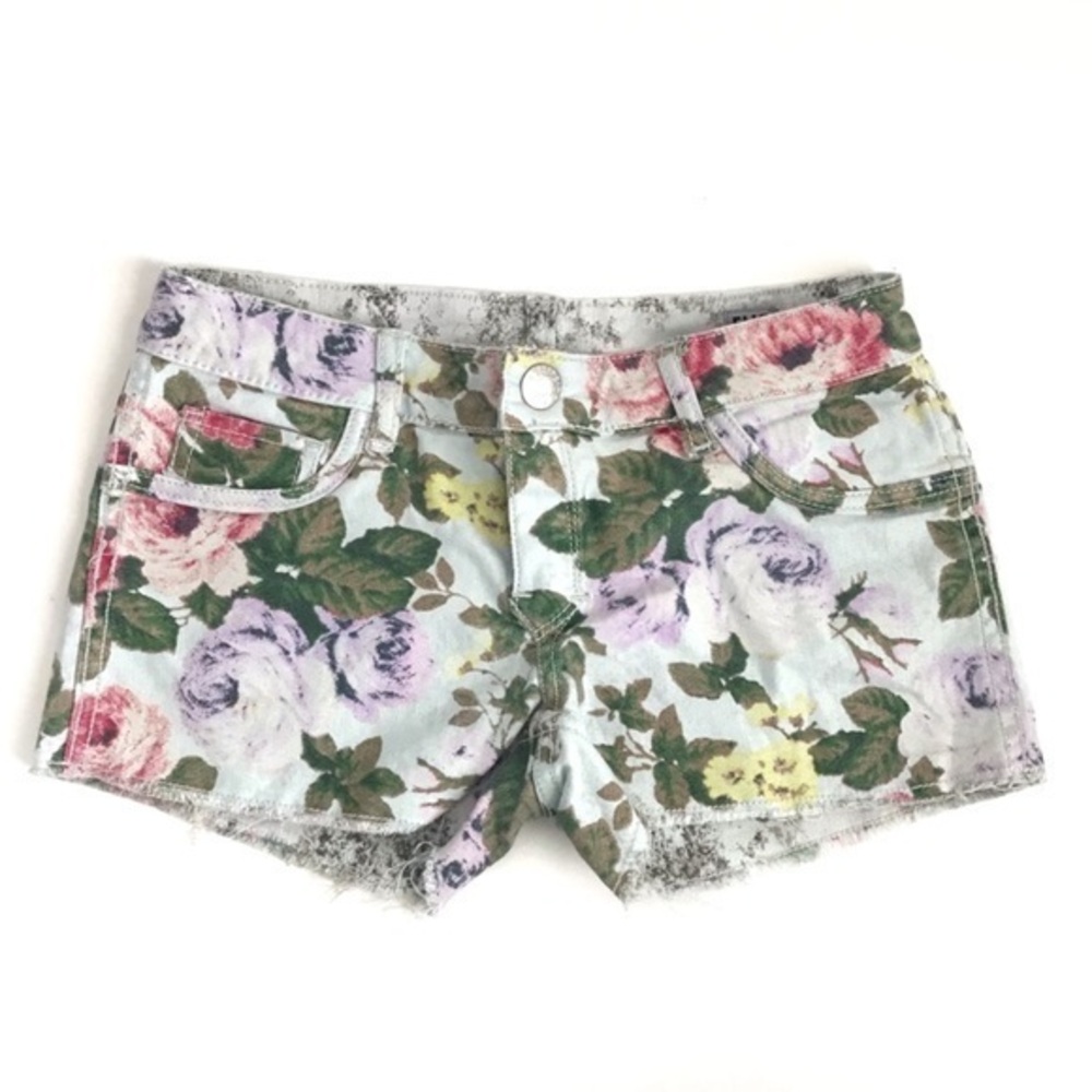 Flip Side Floral / Snakeskin Reversible Shorts Junior Size 1
